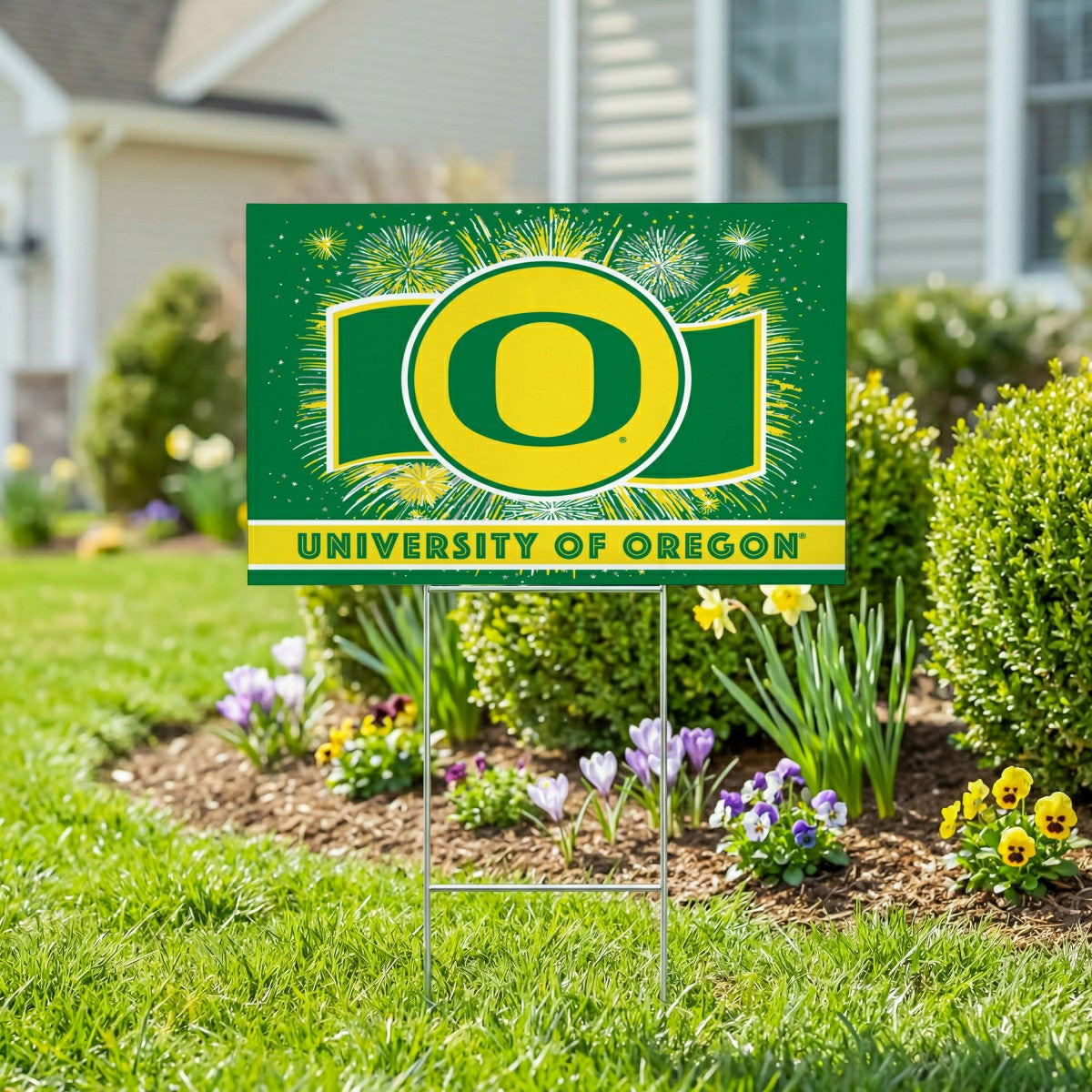 University of Oregon Yard Sign, Patriotic - Collegiate Home