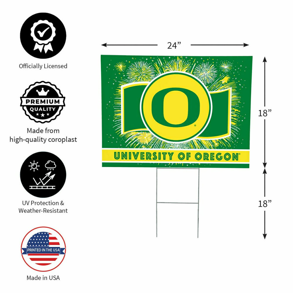 University of Oregon Yard Sign, Patriotic - Collegiate Home
