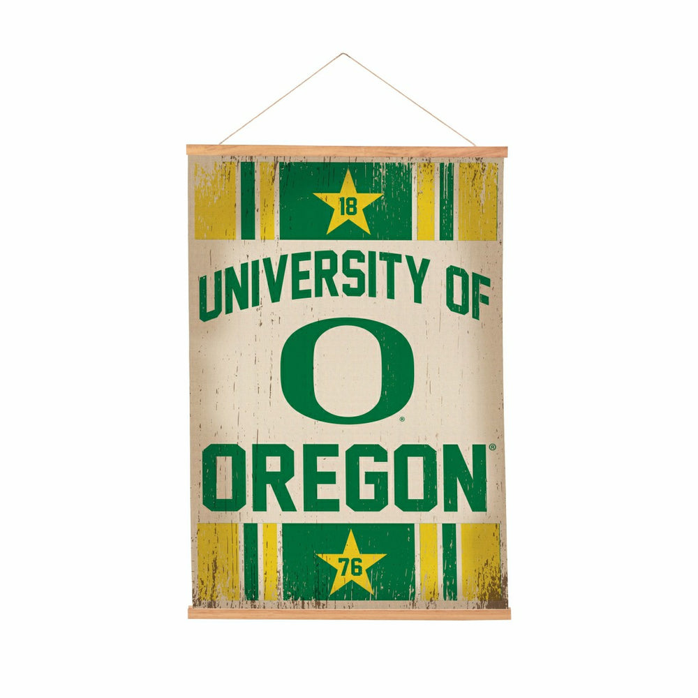 University of Oregon, Canvas Wall Tapestry, Medium, 36x24 - Collegiate Home