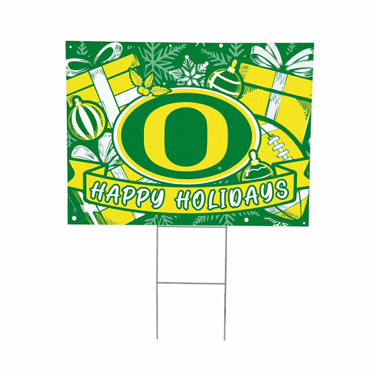 University of Oregon Yard Sign, Holiday - Collegiate Home