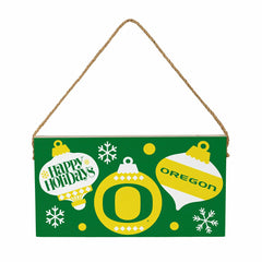 University of Oregon Holiday Wood Wall Sign, 6x11 - Collegiate Home