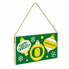 University of Oregon Holiday Wood Wall Sign, 6x11 - Collegiate Home