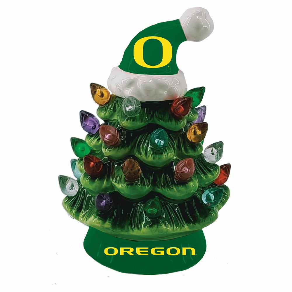 4" Mini LED Tabletop Christmas Tree, Set of 2, University of Oregon - Collegiate Home