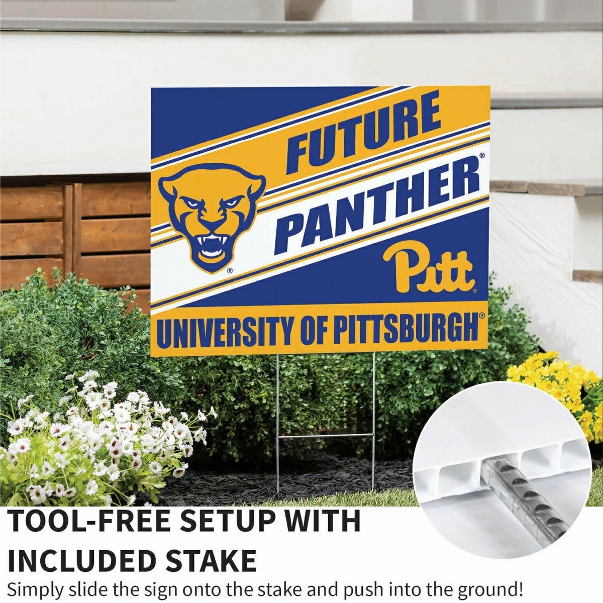 University of Pittsburgh Coroplast Yard Sign, Future Student - Collegiate Home