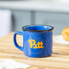 University of Pittsburgh Ceramic Camp Cup with Enamel Finish, 14oz - Collegiate Home
