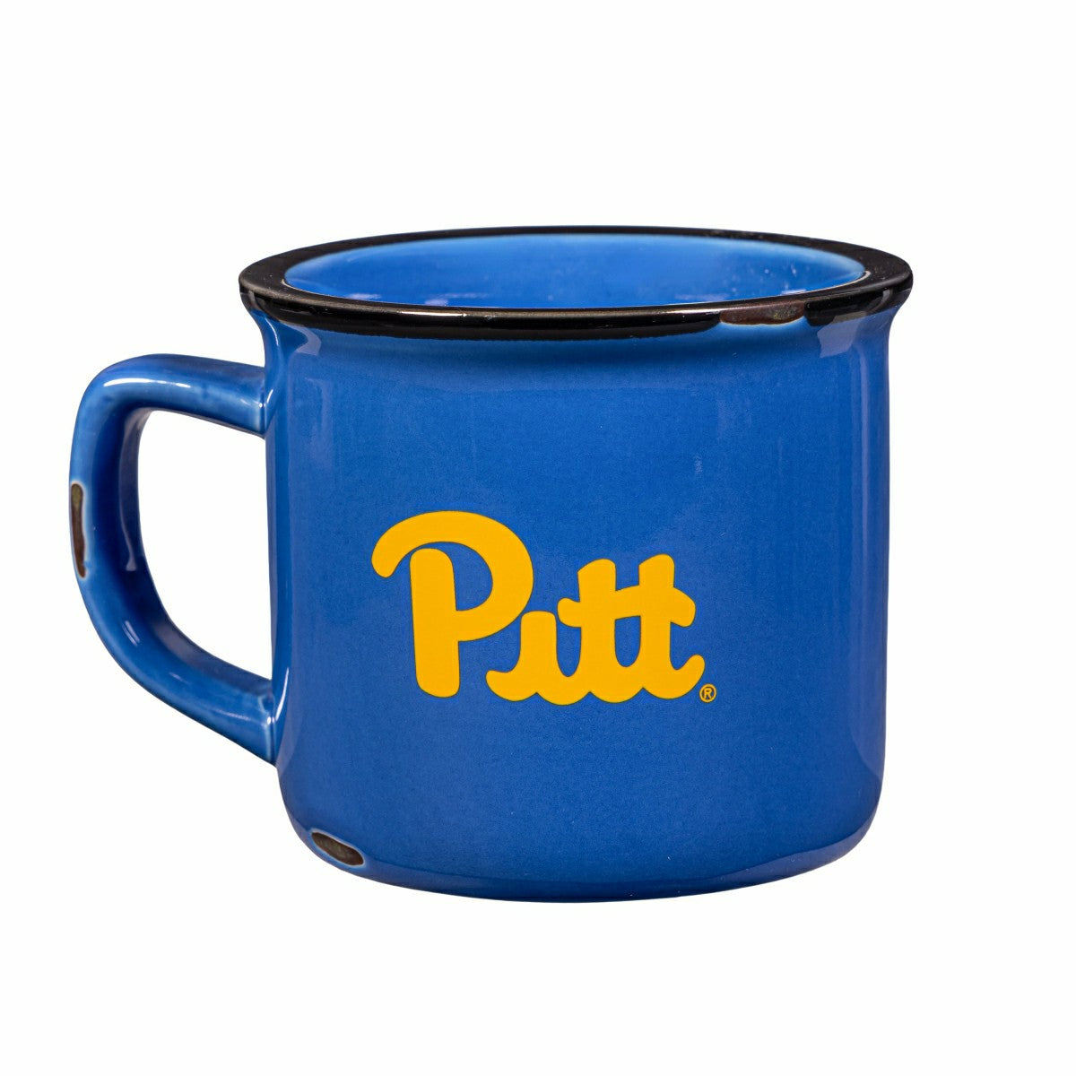 University of Pittsburgh Ceramic Camp Cup with Enamel Finish, 14oz - Collegiate Home
