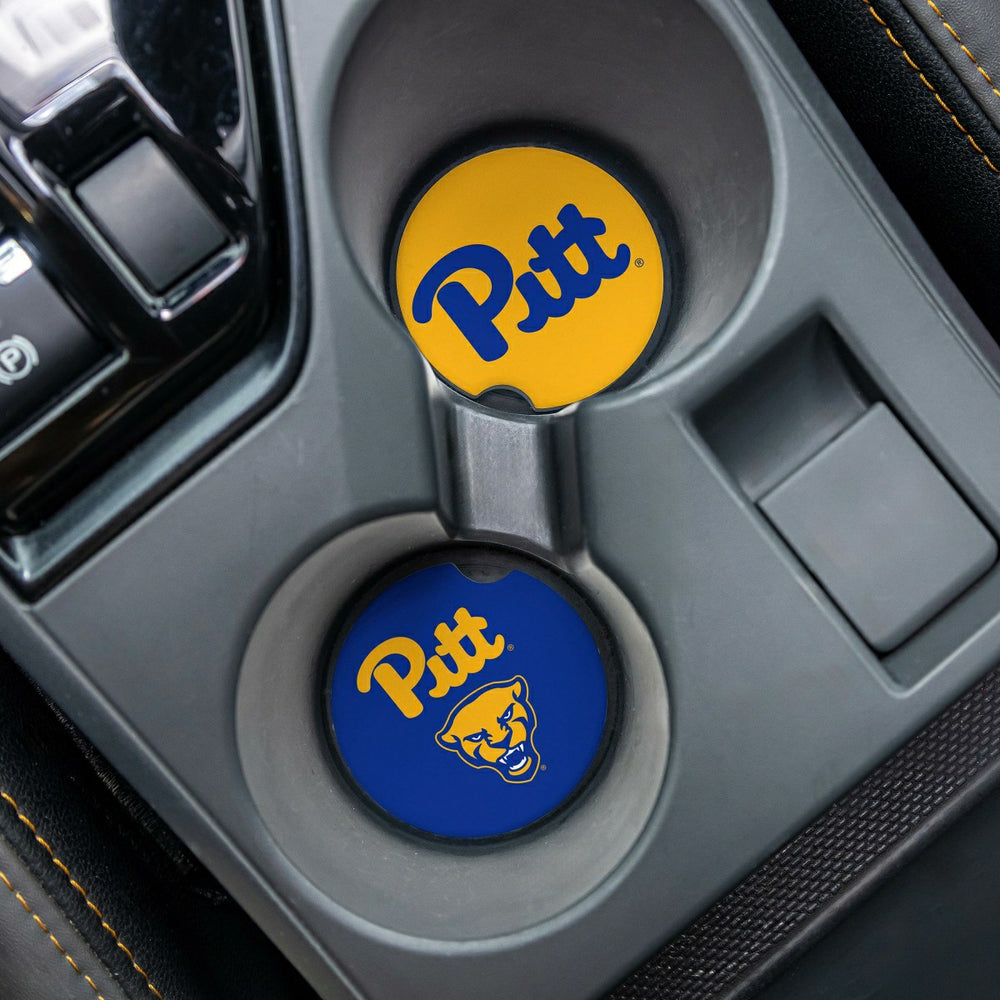 University of Pittsburgh Car Coaster Set, 2pc - Collegiate Home