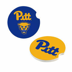 University of Pittsburgh Car Coaster Set, 2pc - Collegiate Home