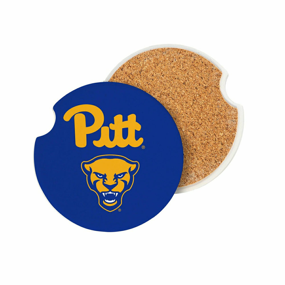 University of Pittsburgh Car Coaster Set, 2pc - Collegiate Home