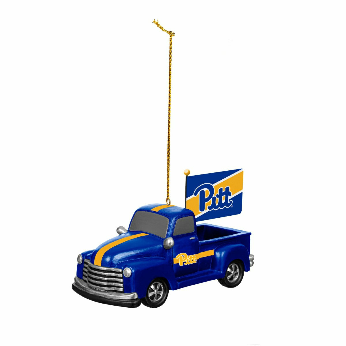 University of Pittsburgh Rally Truck Ornament, Set of 2 - Collegiate Home