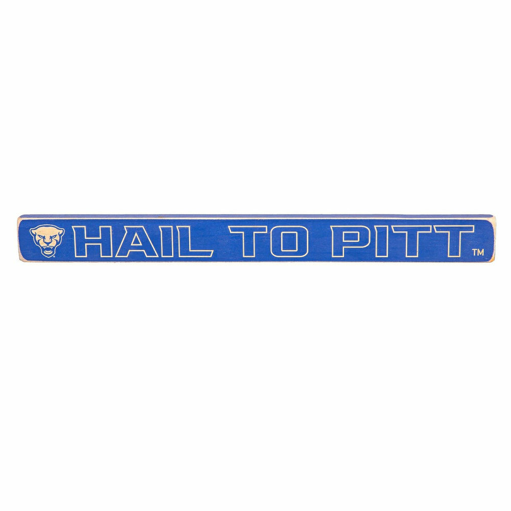University of Pittsburgh Engraved Wood Sign, 1.5" x 18" - Collegiate Home