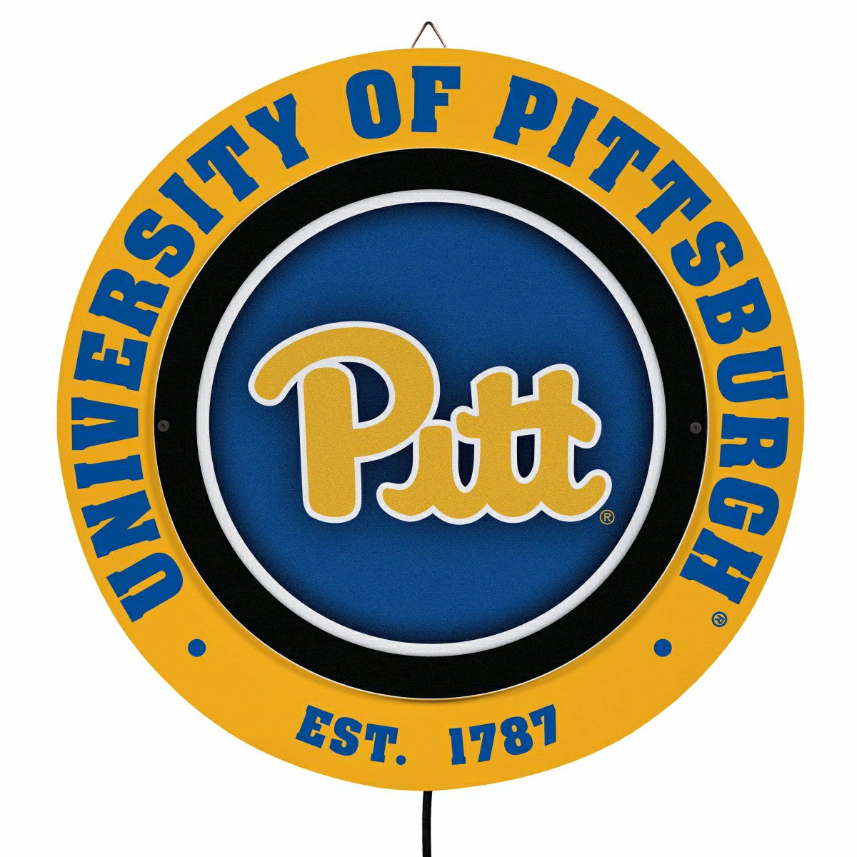 University of Pittsburgh, Metal Lite, Round - Collegiate