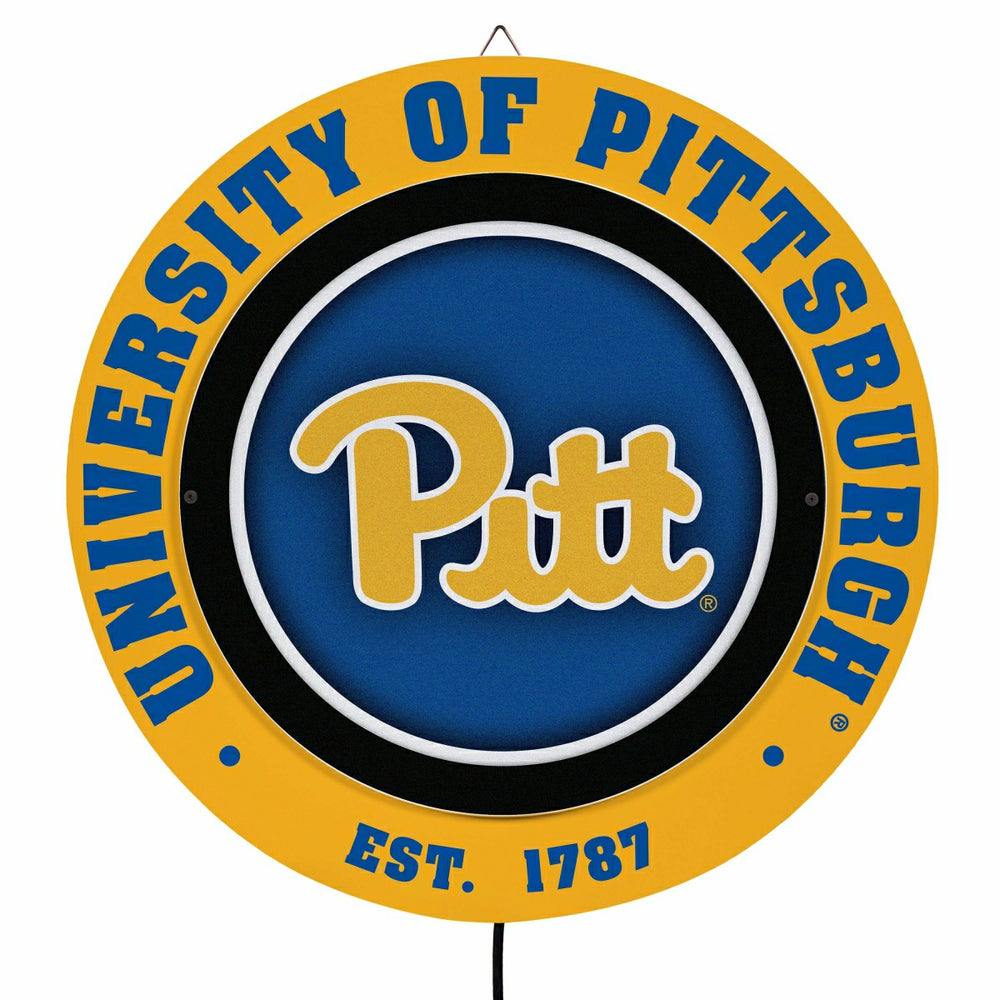 University of Pittsburgh, Metal Lite, Round - Collegiate