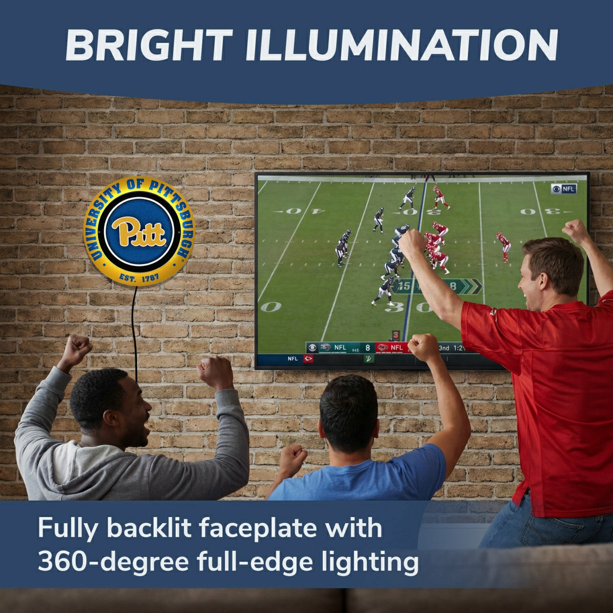 University of Pittsburgh, Metal Lite, Round - Collegiate