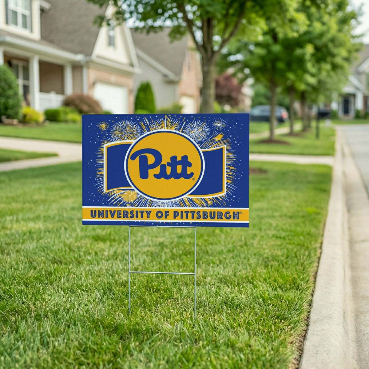 University of Pittsburgh Yard Sign, Patriotic - Collegiate Home