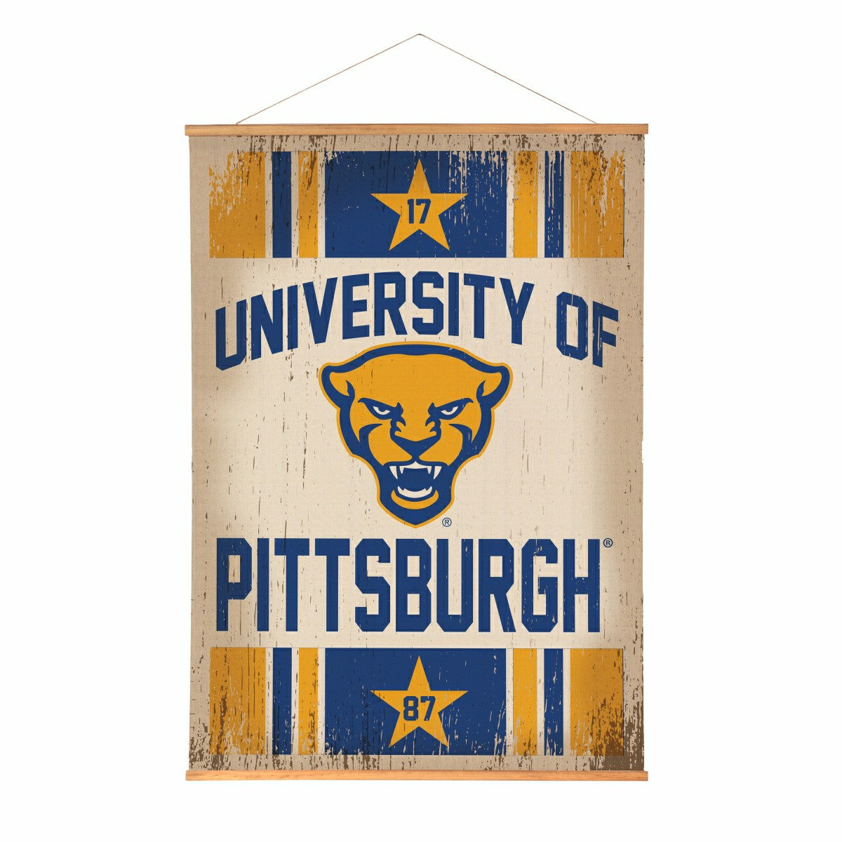 University of Pittsburgh, Canvas Wall Tapestry, Large, 54x36 - Collegiate Home