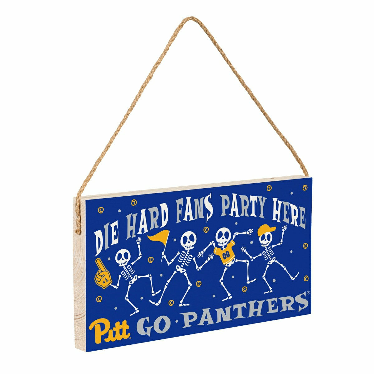 University of Pittsburgh Halloween Wood Wall Sign, 6x11 - Collegiate Home