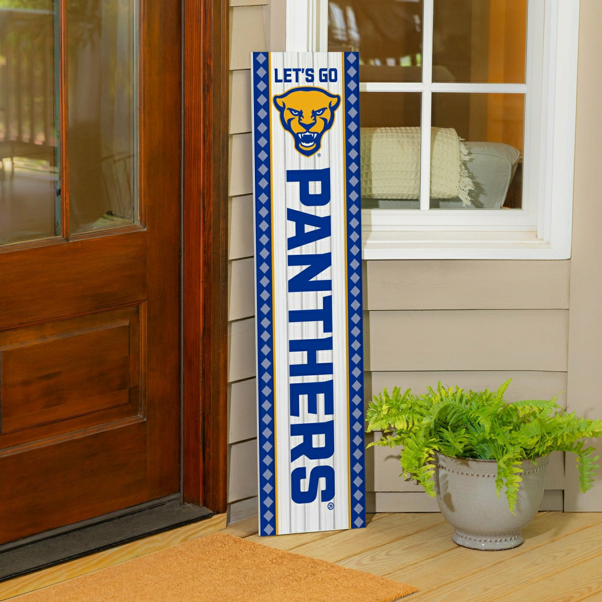 47" Double Sided Leaner, University of Pittsburgh, Christmas - Collegiate Home