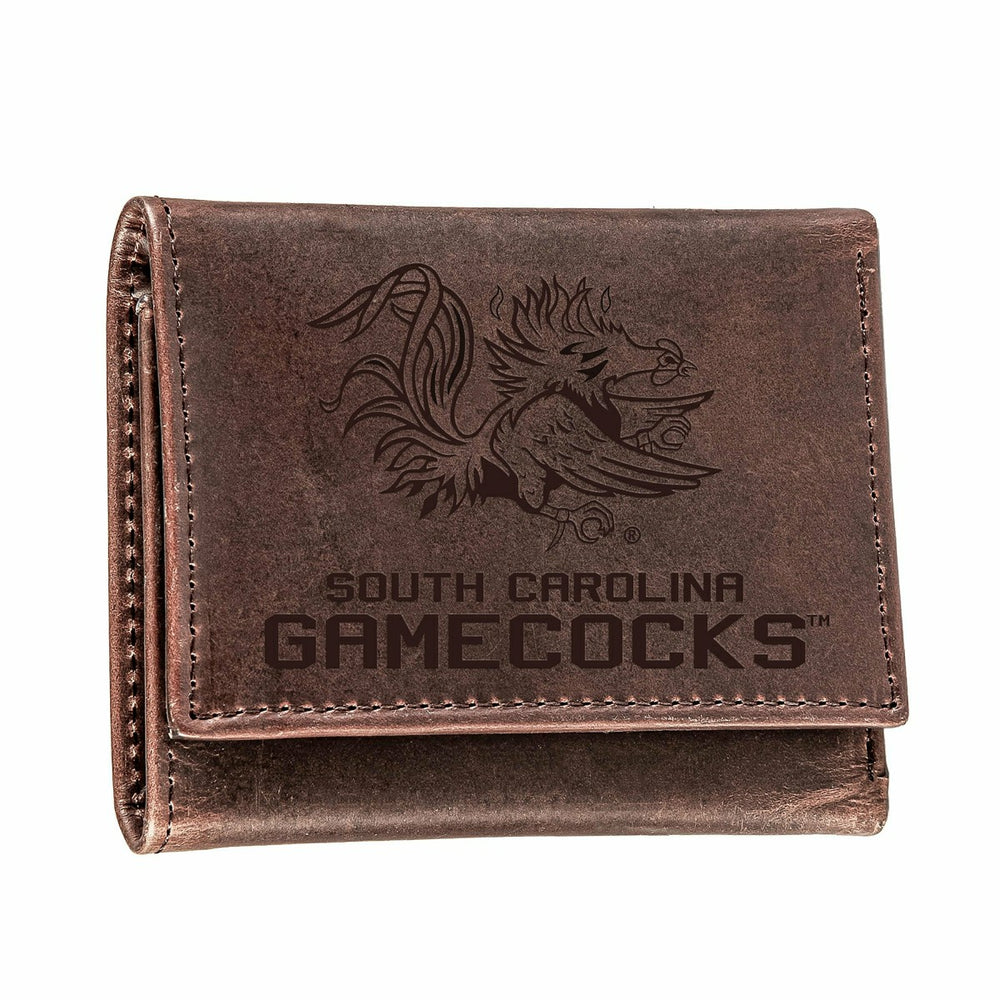 University of South Carolina, Tri-Fold Wallet, Brown, CH, 100% Genuine - Collegiate Home