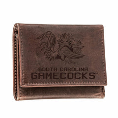 University of South Carolina, Tri-Fold Wallet, Brown, CH, 100% Genuine - Collegiate Home