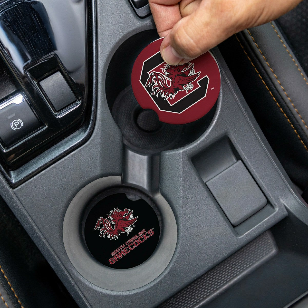 University of South Carolina Car Coaster Set, 2pc - Collegiate Home