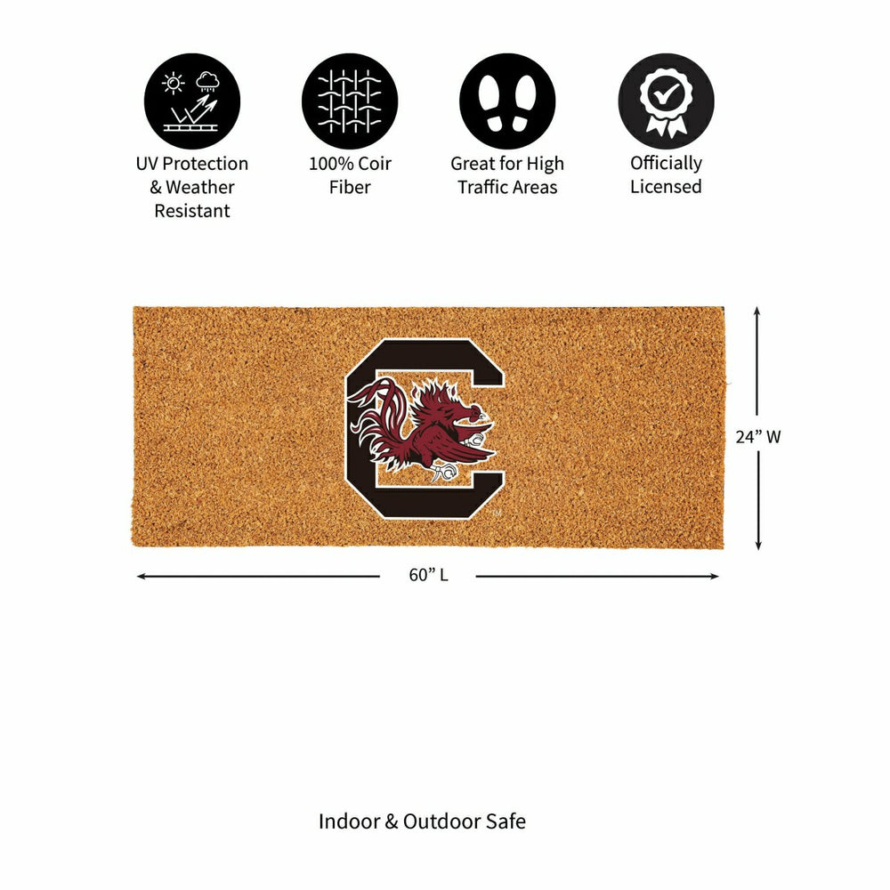 University of South Carolina Extra Large Full Color Coir Mat, 60"x24" - Collegiate