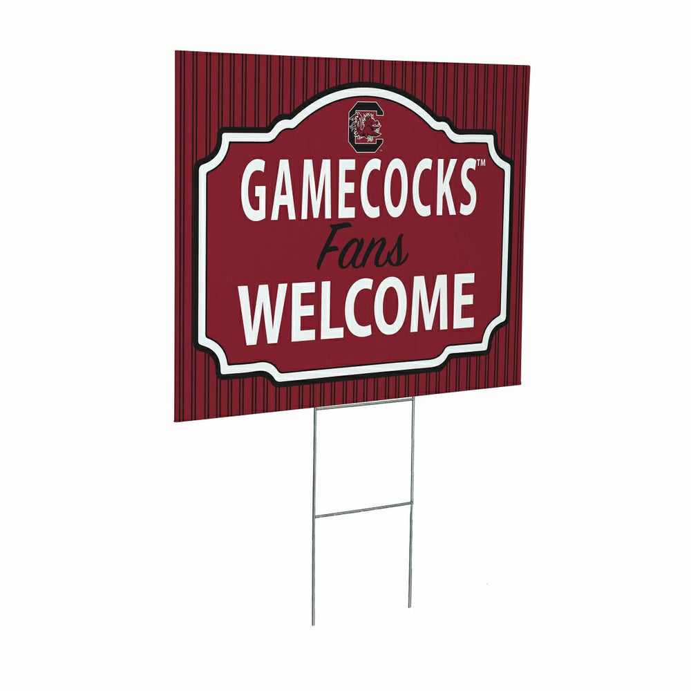 University of South Carolina Coroplast Yard Sign, "Fans Welcome" - Collegiate Home