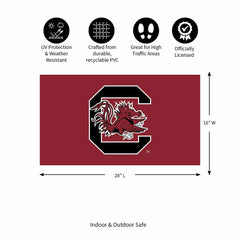 Full Color PVC Mat, 16" x 28", University of South Carolina - Collegiate