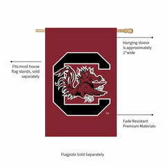 University of South Carolina Applique House Flag - Collegiate Home