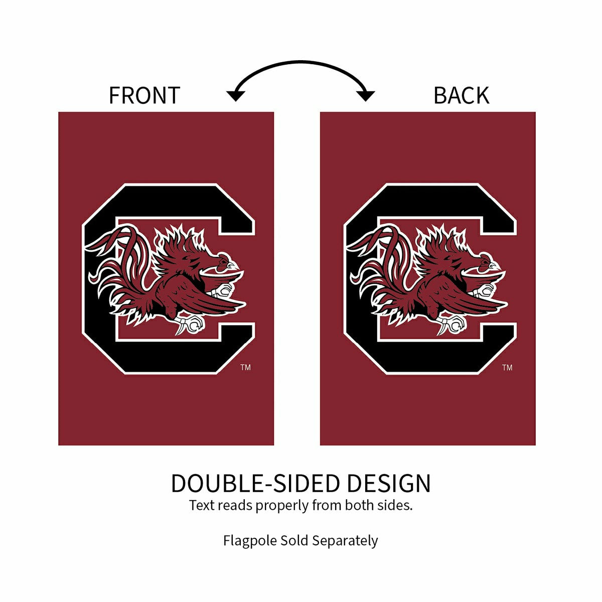 University of South Carolina Applique House Flag - Collegiate Home