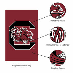 University of South Carolina Applique House Flag - Collegiate Home