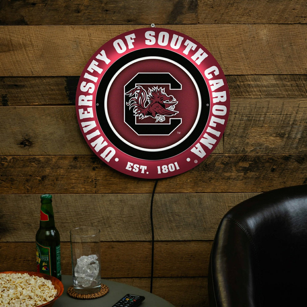 University of South Carolina, Metal Lite, Round - Collegiate