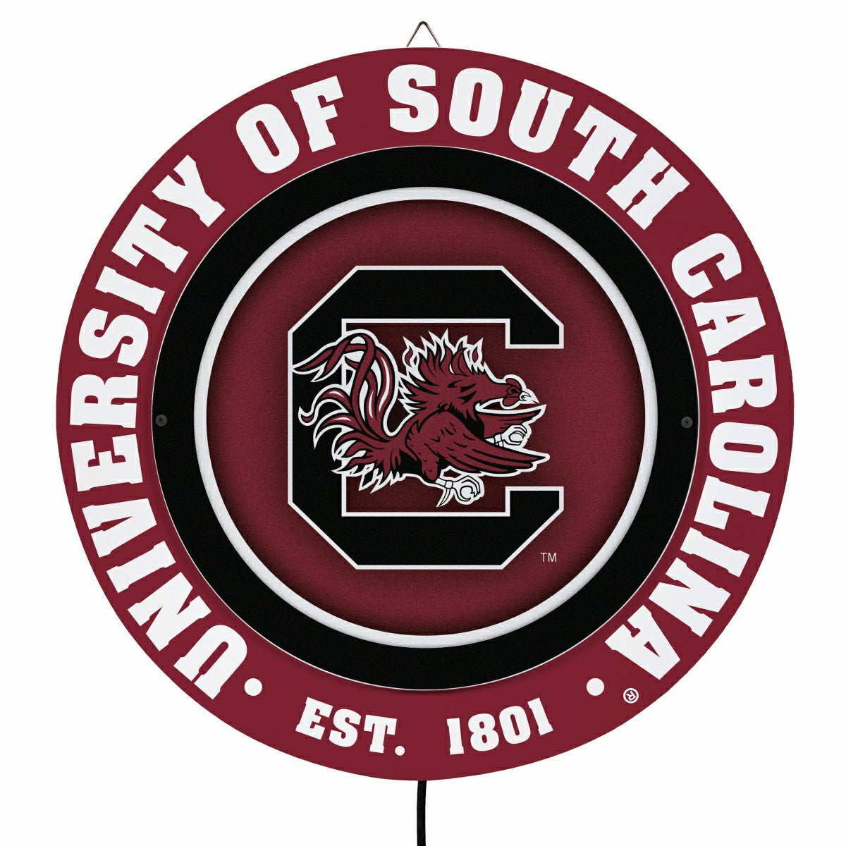 University of South Carolina, Metal Lite, Round - Collegiate