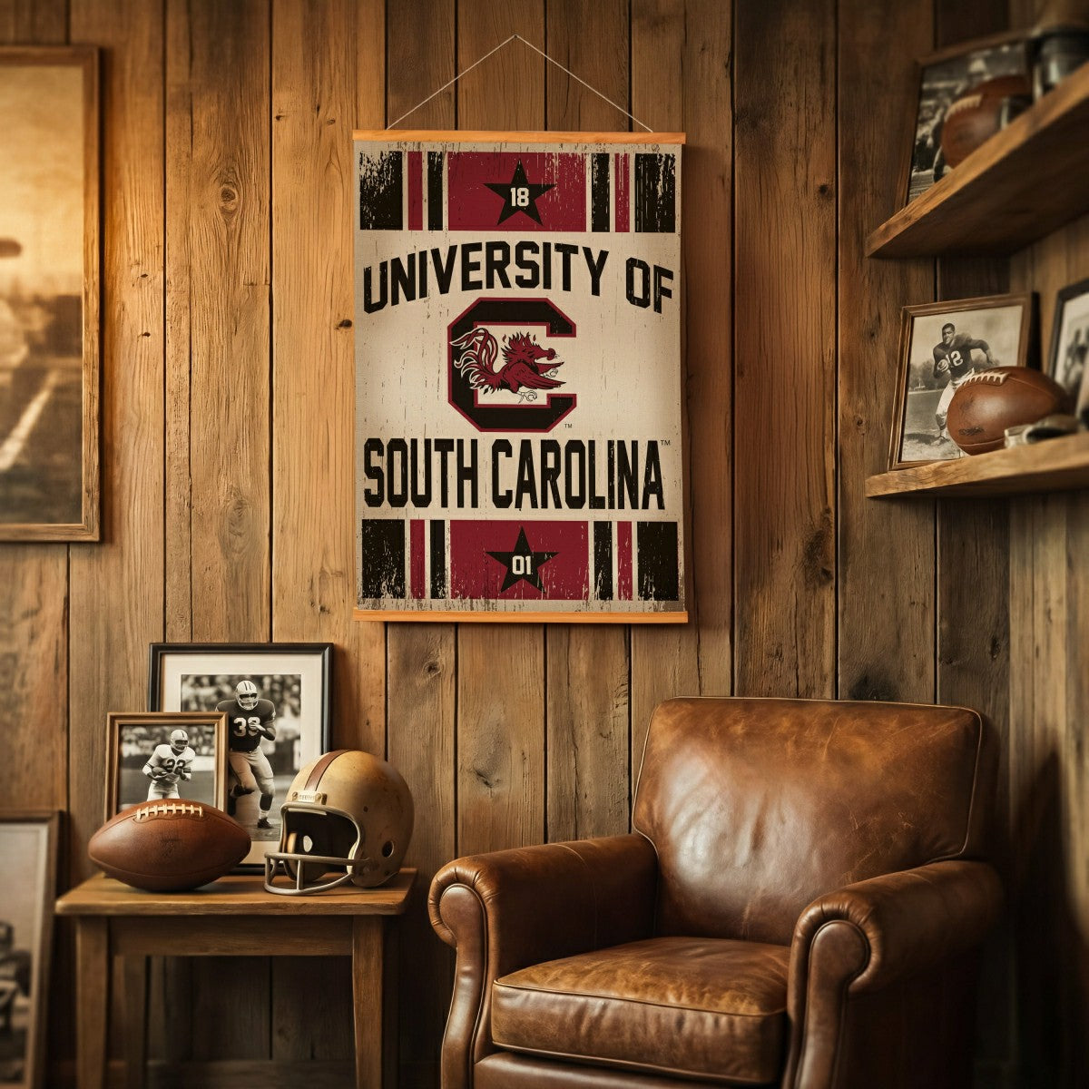 University of South Carolina, Canvas Wall Tapestry, Medium, 36x24 - Collegiate Home