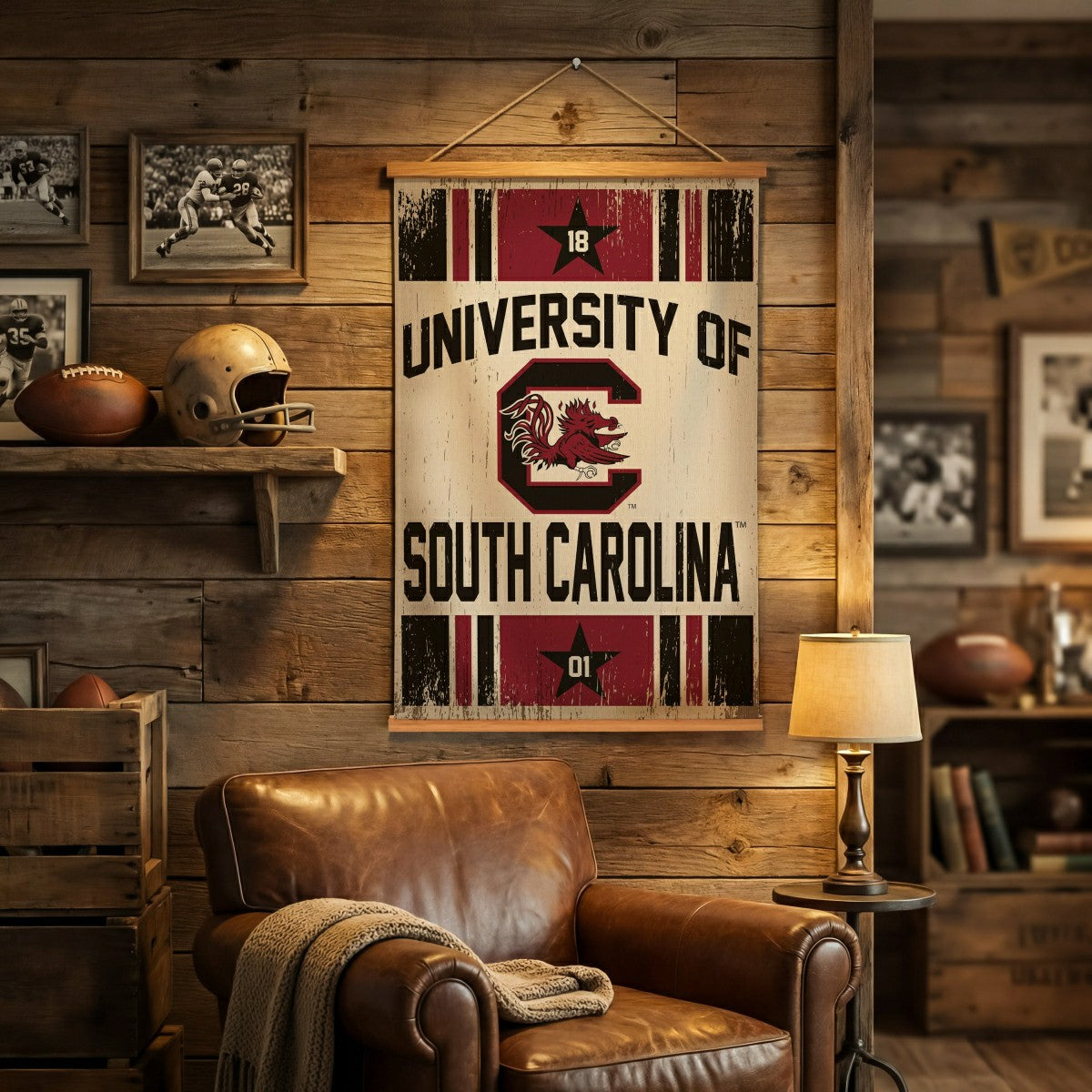 University of South Carolina, Canvas Wall Tapestry, Medium, 36x24 - Collegiate Home