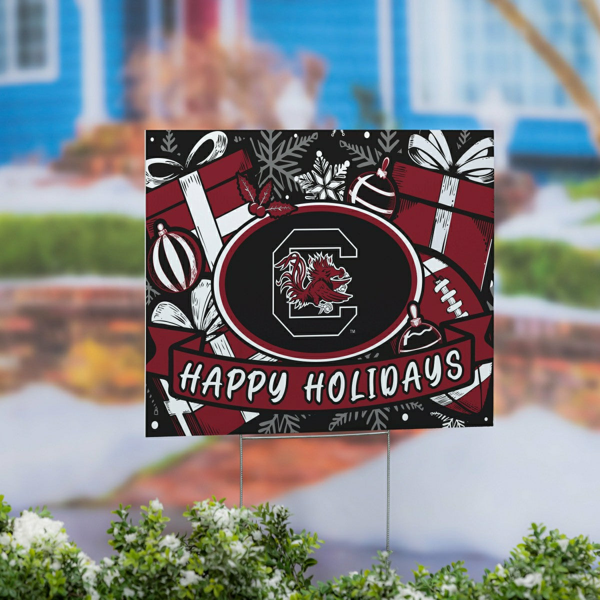 University of South Carolina Yard Sign, Holiday - Collegiate Home