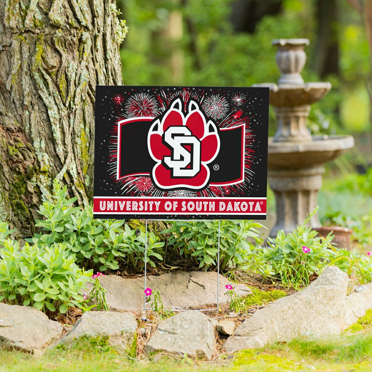 University of South Dakota Yard Sign, Patriotic - Collegiate Home
