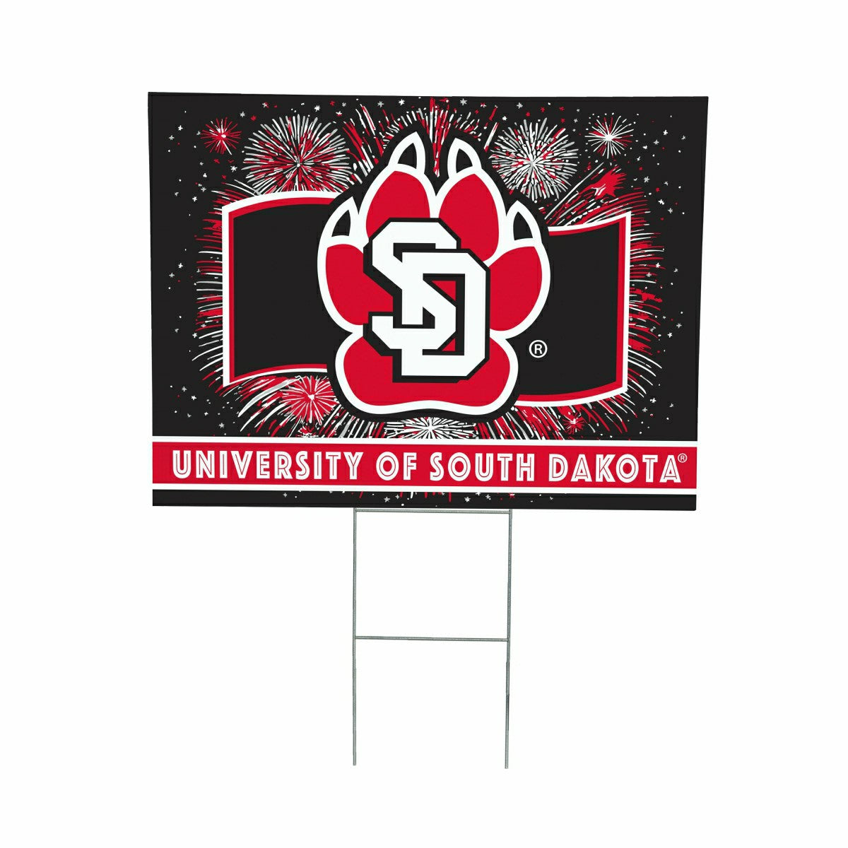 University of South Dakota Yard Sign, Patriotic - Collegiate Home