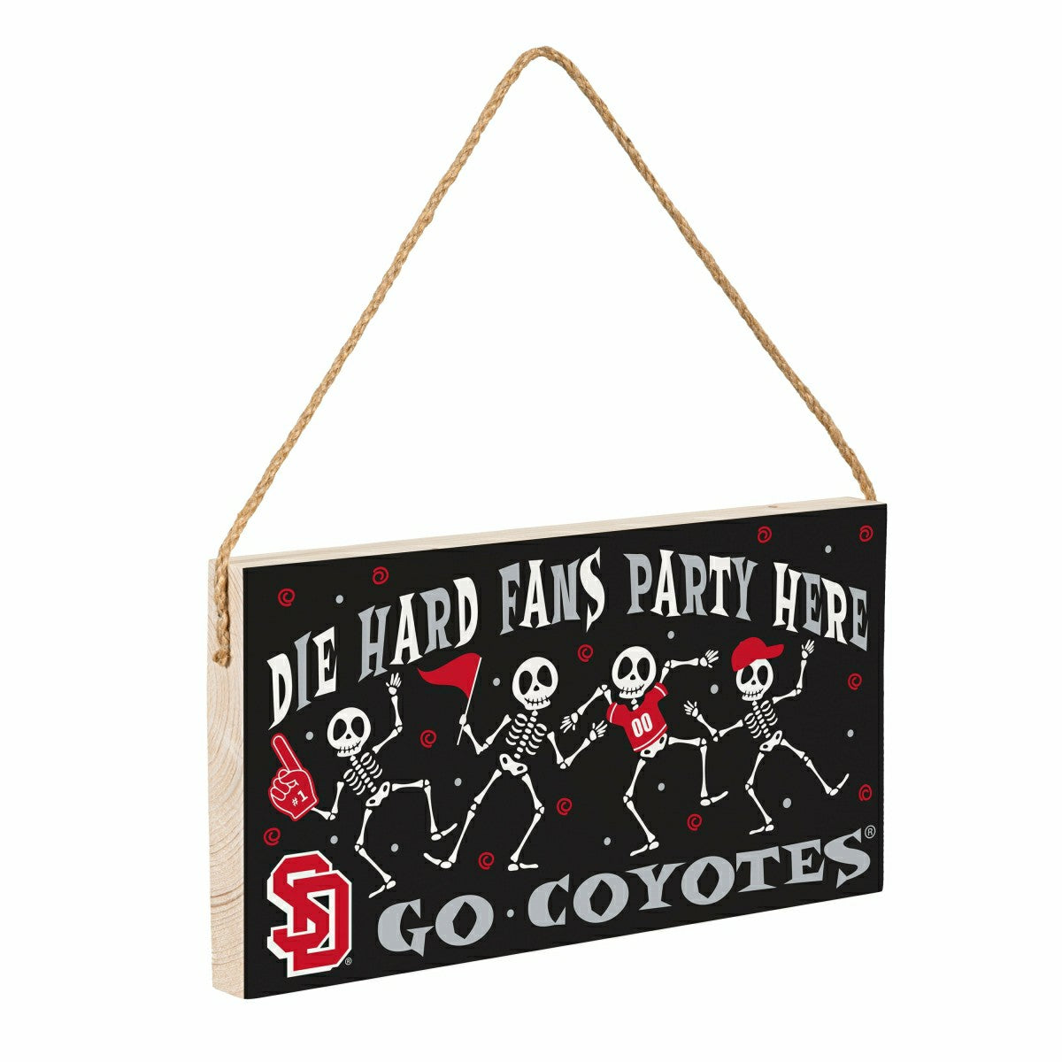 University of South Dakota Halloween Wood Wall Sign, 6x11 - Collegiate Home