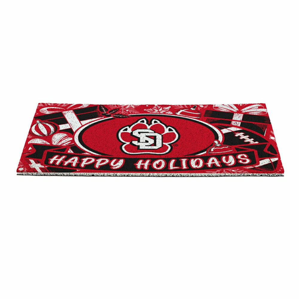 University of South Dakota Holiday PVC Mat, 28"x16" - Collegiate
