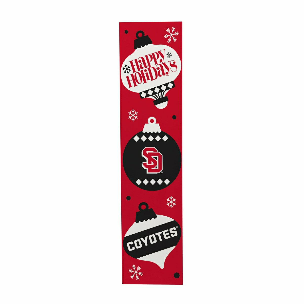 47" Double Sided Leaner, University of South Dakota, Christmas - Collegiate Home