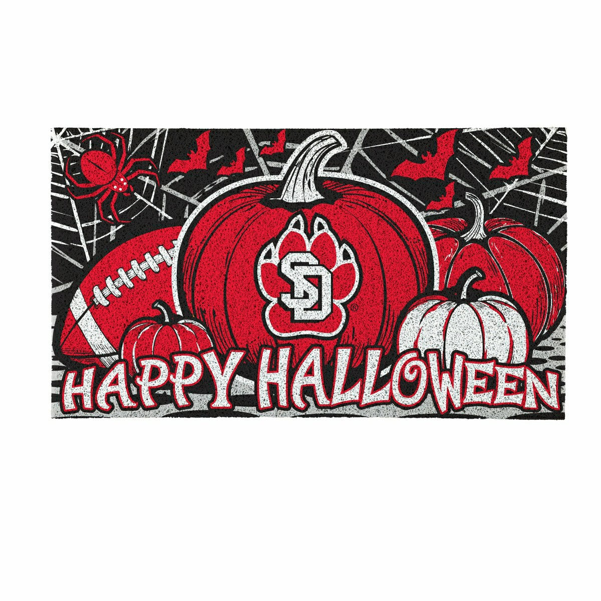 University of South Dakota Halloween PVC Mat, 28"x16" - Collegiate