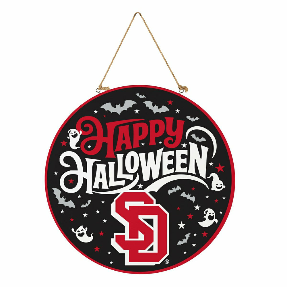 University of South Dakota Halloween Round Door Décor with Hanging Rop - Collegiate Home