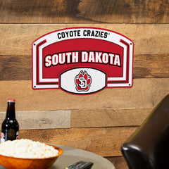 University of South Dakota USA Embossed Steel Wall Sign, 11" x 17" - Collegiate Home