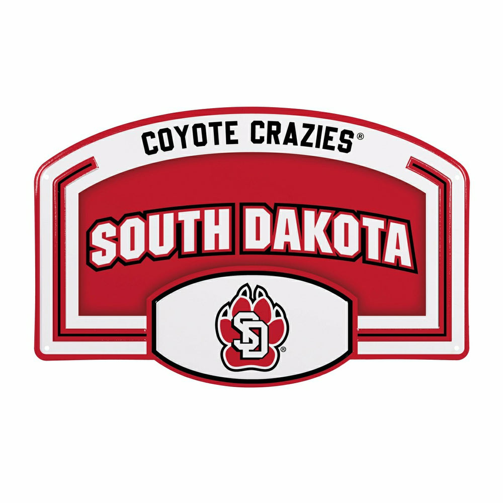University of South Dakota USA Embossed Steel Wall Sign, 11" x 17" - Collegiate Home