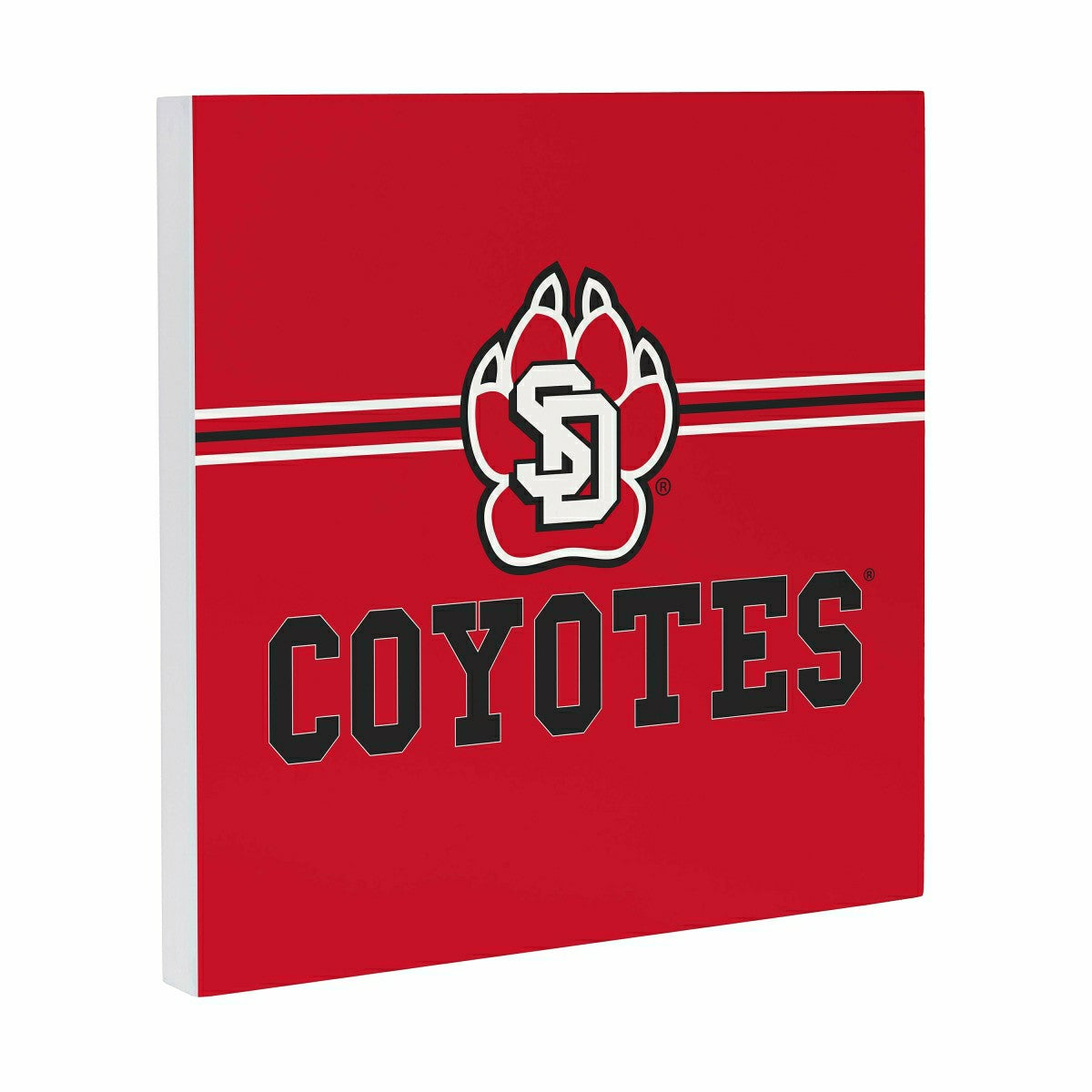 University of South Dakota Wood Wall Sign, 12x12 - Collegiate Home