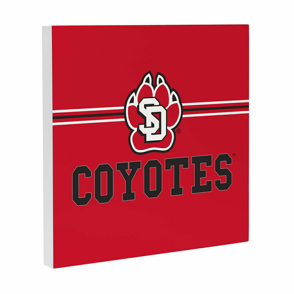 University of South Dakota Wood Wall Sign, 12x12 - Collegiate Home