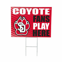 University of South Dakota Coroplast Yard Sign "Fans Play Here" - Collegiate Home