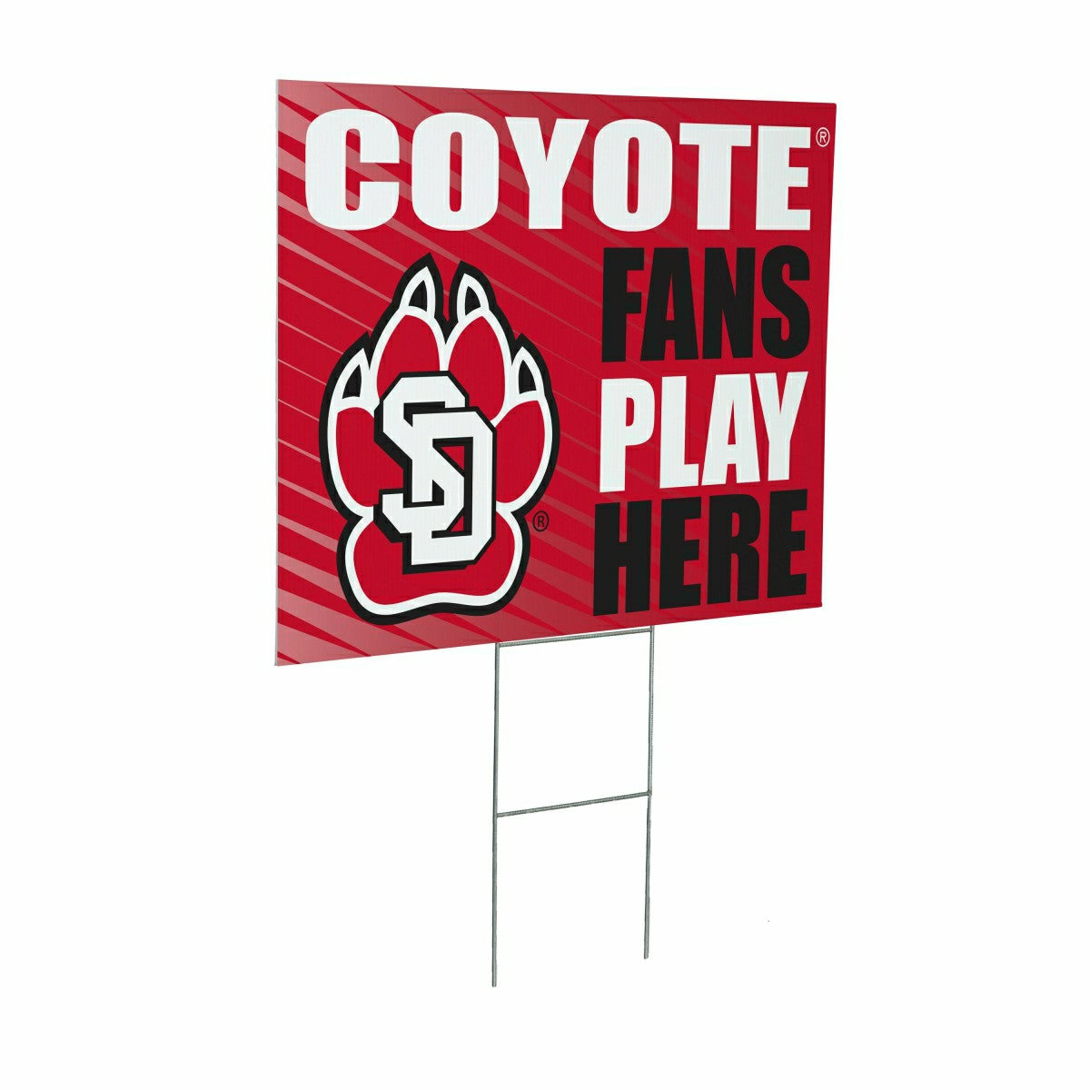 University of South Dakota Coroplast Yard Sign "Fans Play Here" - Collegiate Home