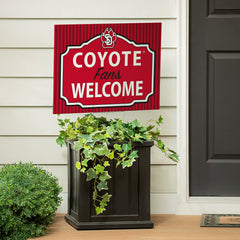 University of South Dakota Coroplast Yard Sign, "Fans Welcome" - Collegiate Home
